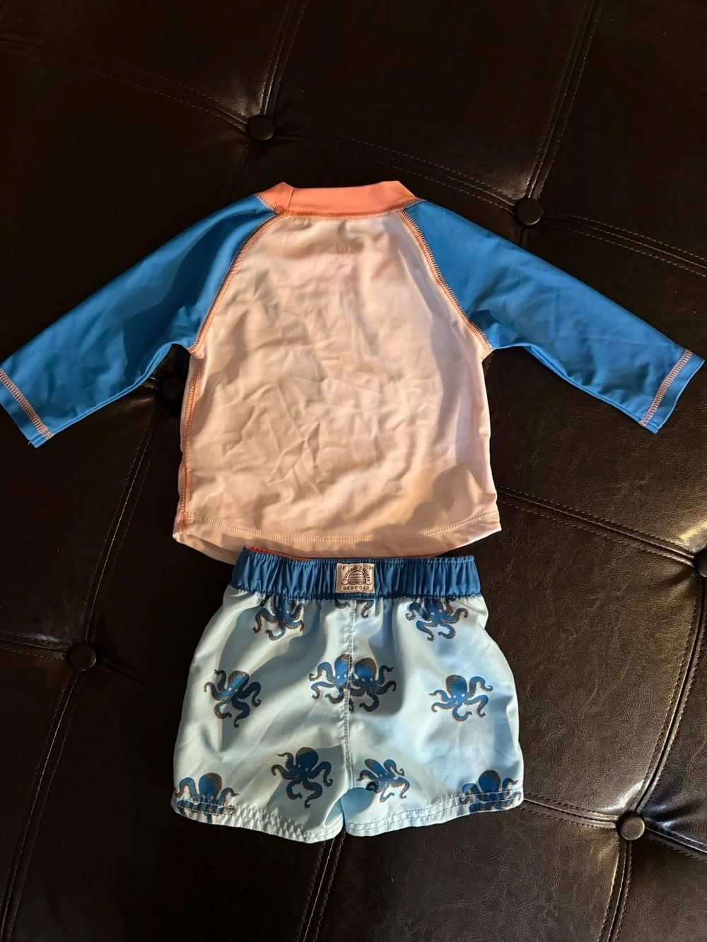 GAP Blue & Peach Octopus Rashguard Swim Set
